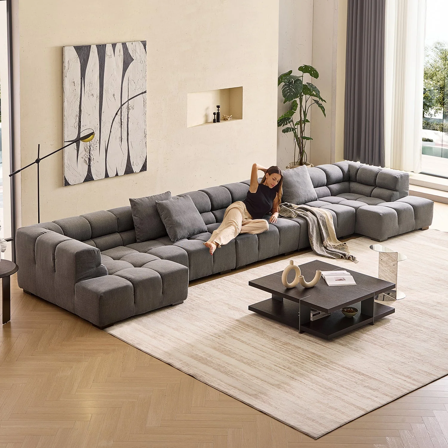 Amora U Sectional High Arm - Image 28