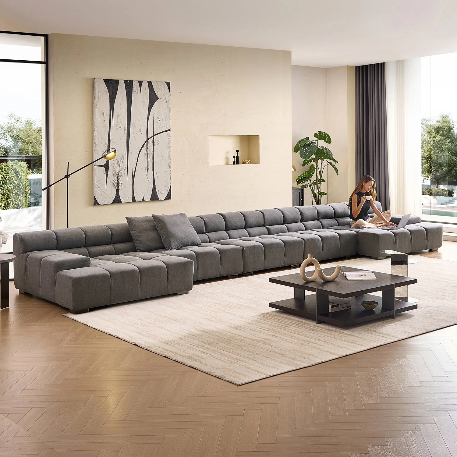 Amora U Sectional Low Arm - Image 28