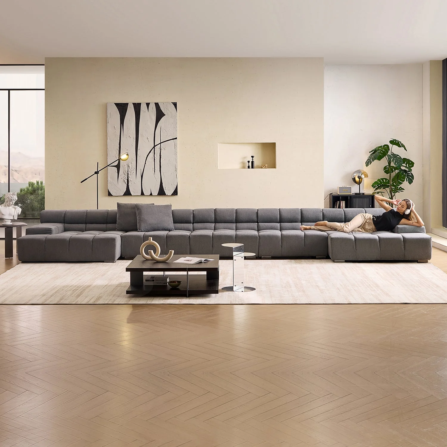 Amora U Sectional Low Arm - Image 39