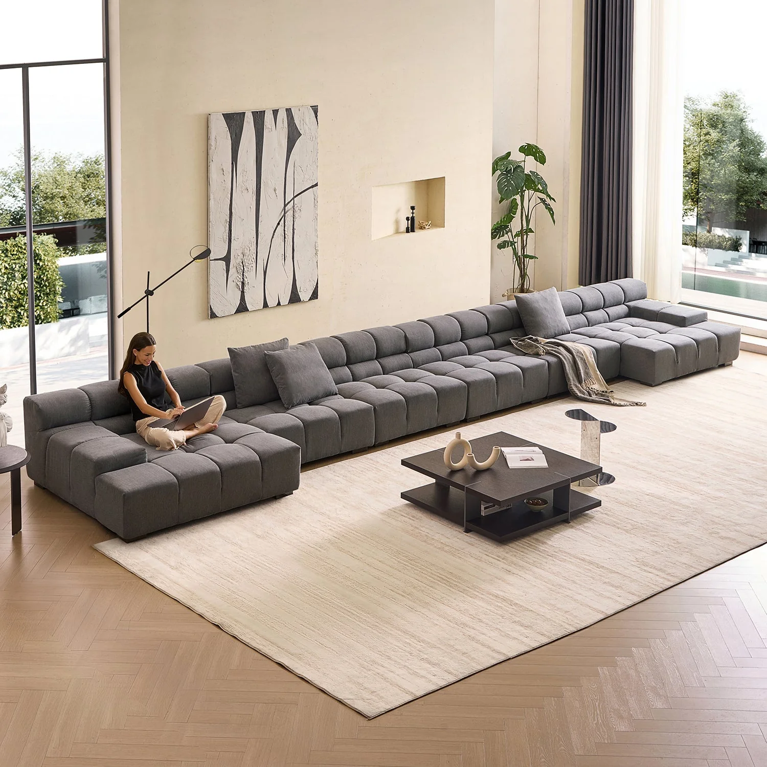 Amora U Sectional Low Arm - Image 41