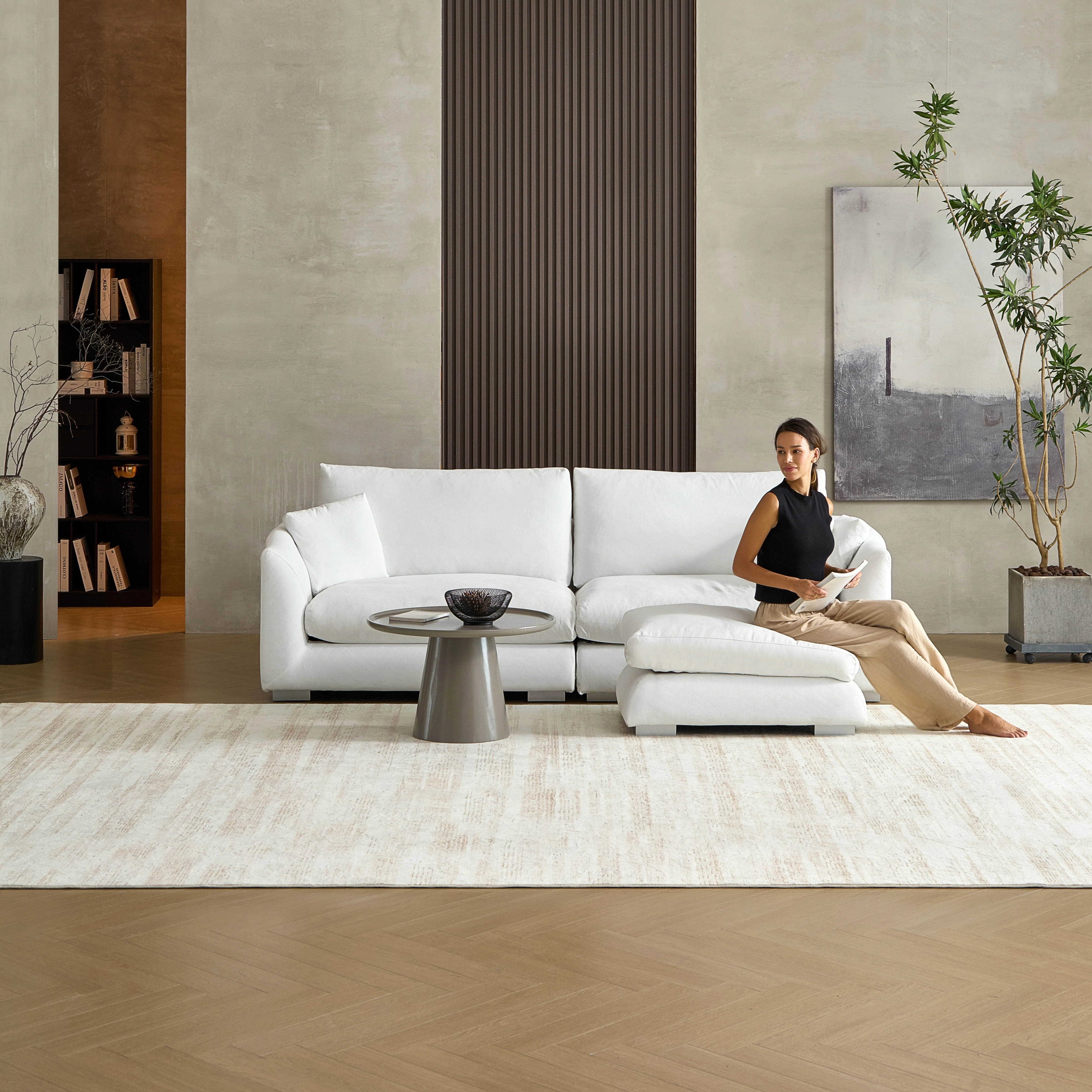 Feathers Sofa + Ottoman - Image 118