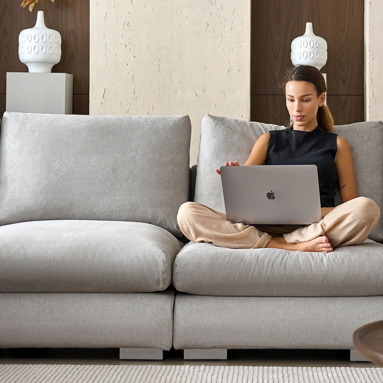 Feathers Sofa + Ottoman - Image 66