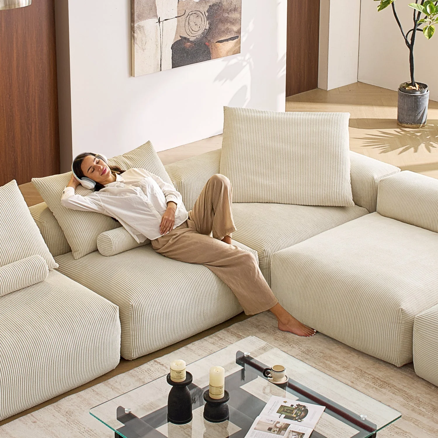 Mellow Closed L Sectional - Image 55
