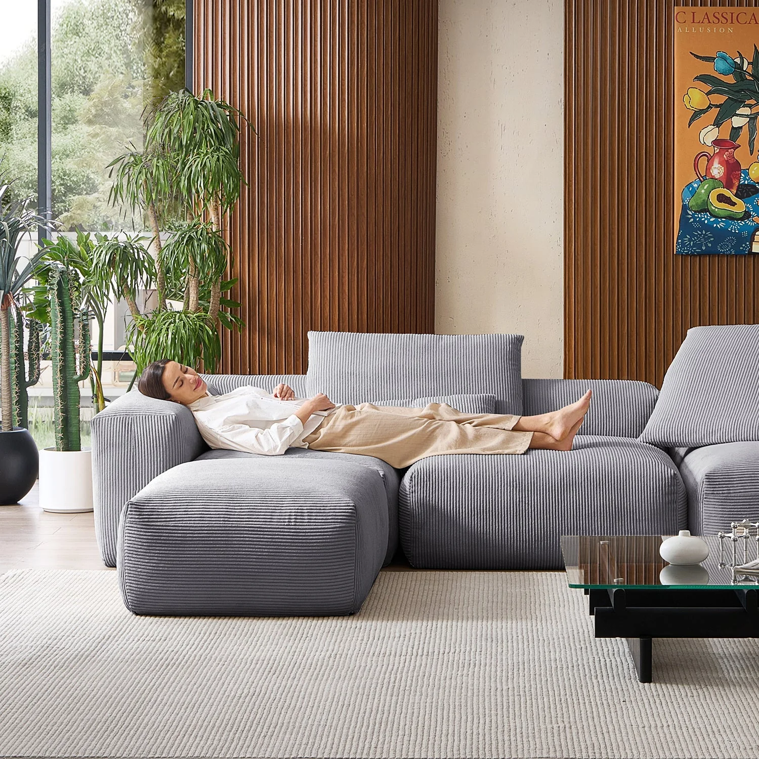 Mellow Extra Deep Sectional with Ottoman - Image 100