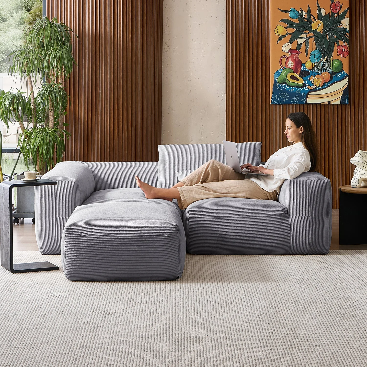 Mellow Extra Deep Sectional with Ottoman - Image 20