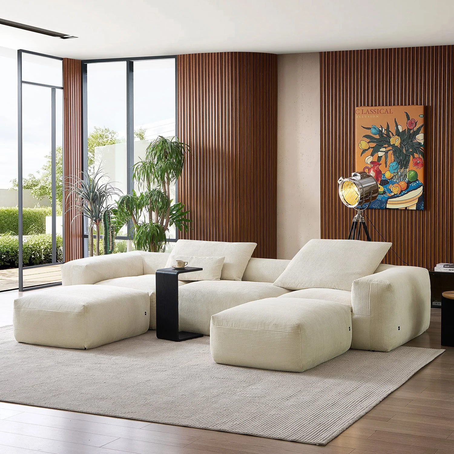 Mellow Extra Deep U Sectional with Ottoman - Image 13