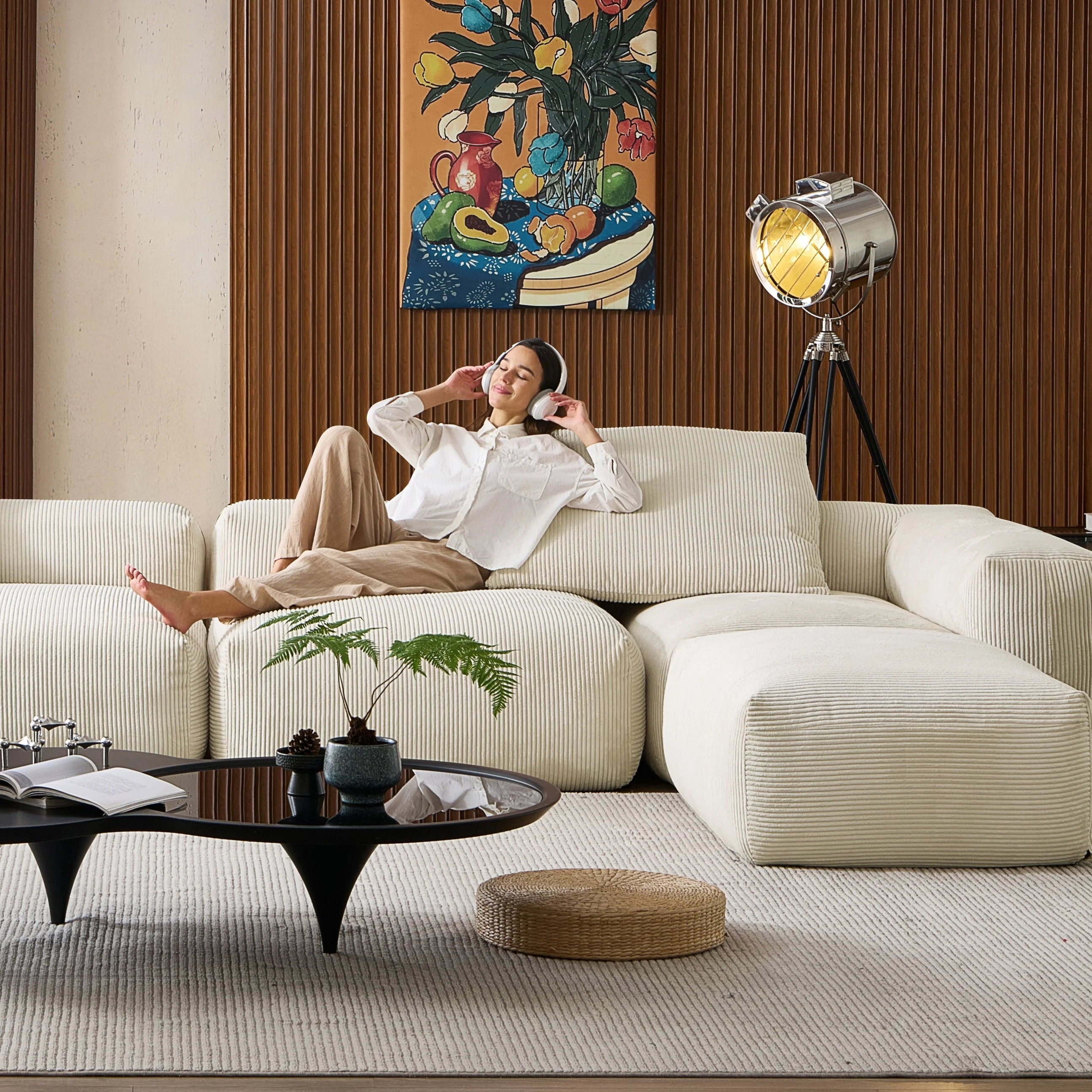 Mellow Extra Deep U Sectional with Ottoman - Image 61