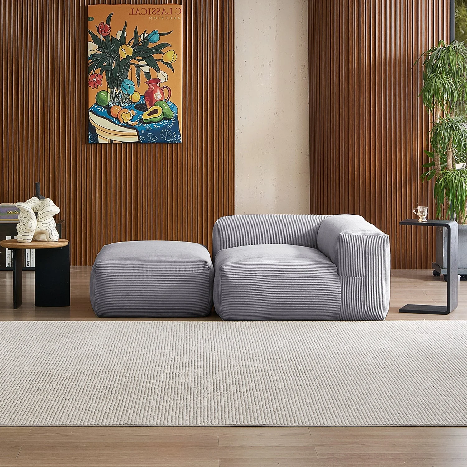 Mellow Half-Closed Sectional with Ottoman - Image 14