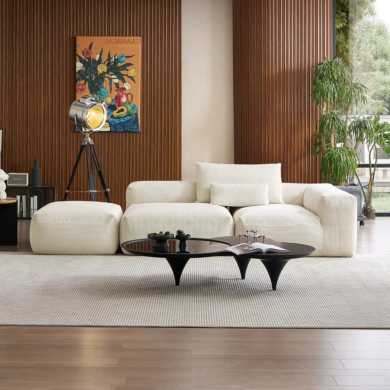 Mellow Half-Closed Sectional with Ottoman - Image 53