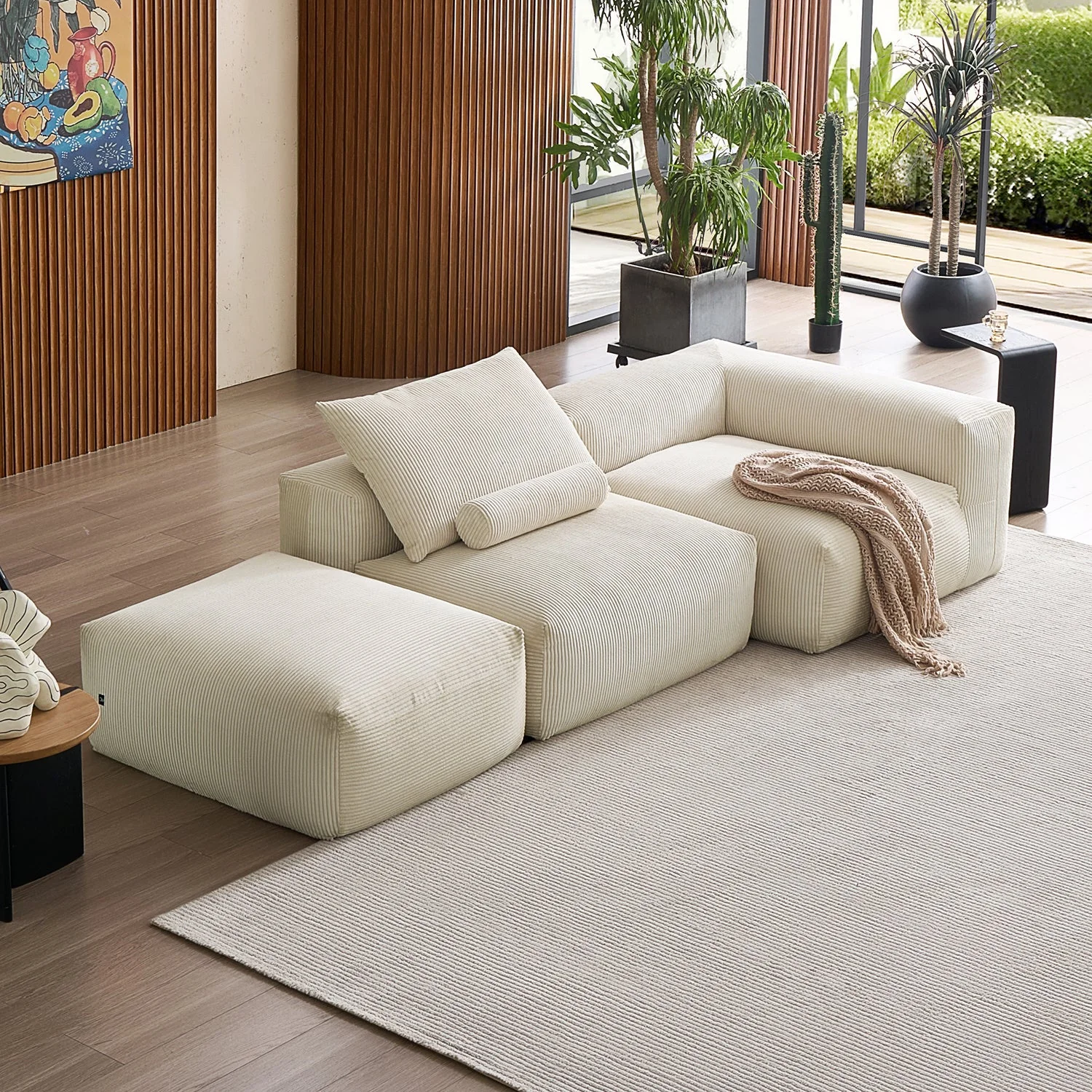 Mellow Half-Closed Sectional with Ottoman - Image 55