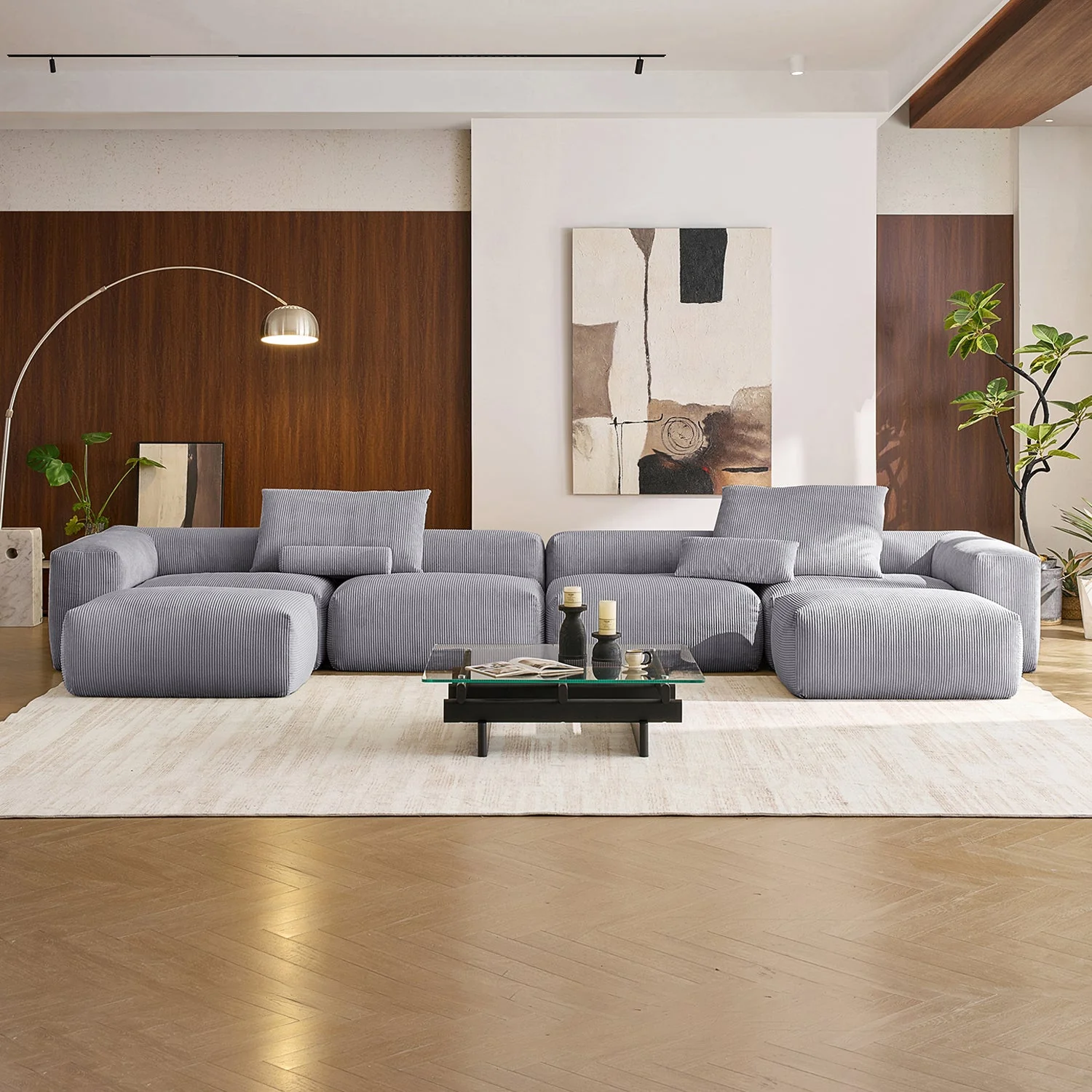 Mellow U Sectional with Ottoman - Image 40