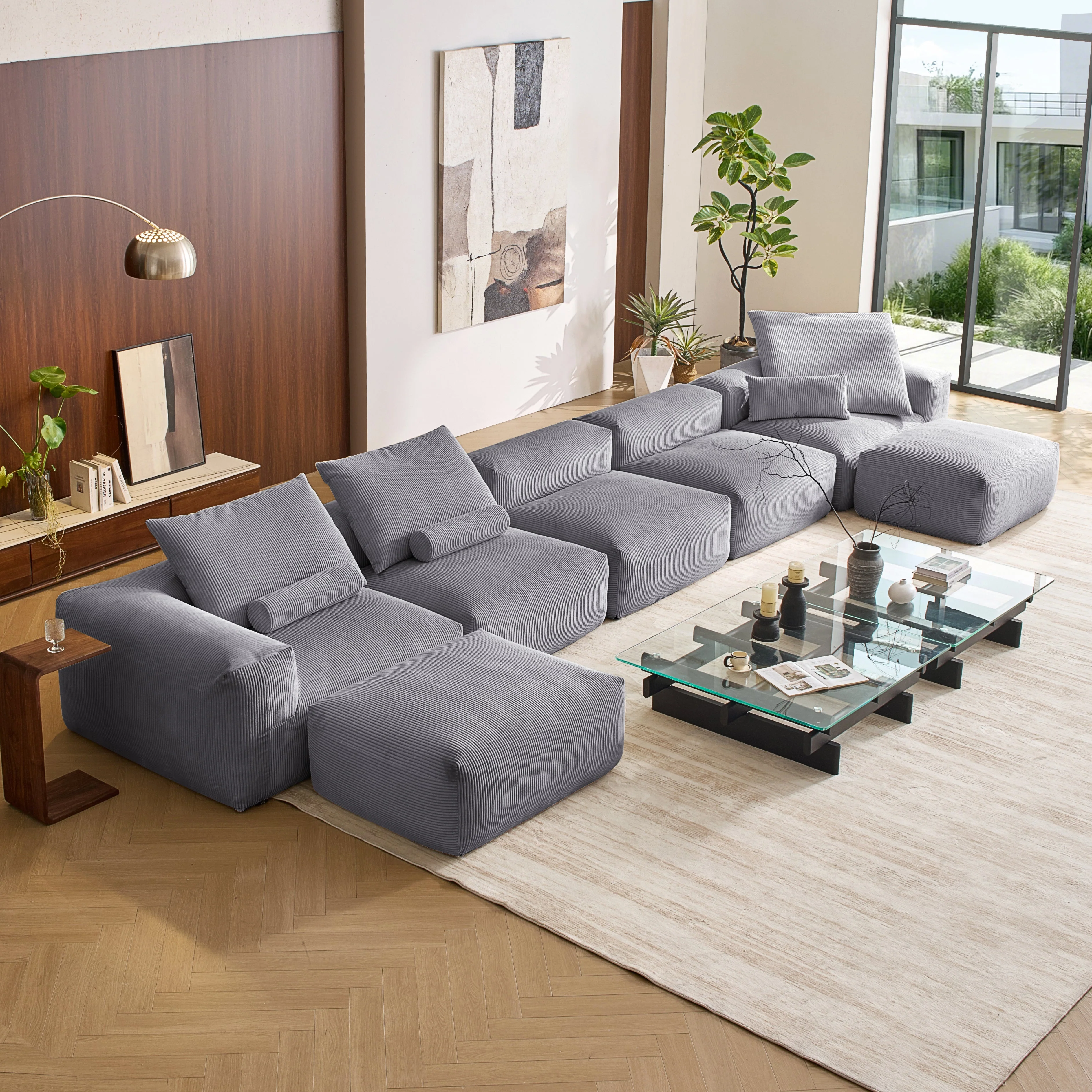 Mellow U Sectional with Ottoman - Image 72