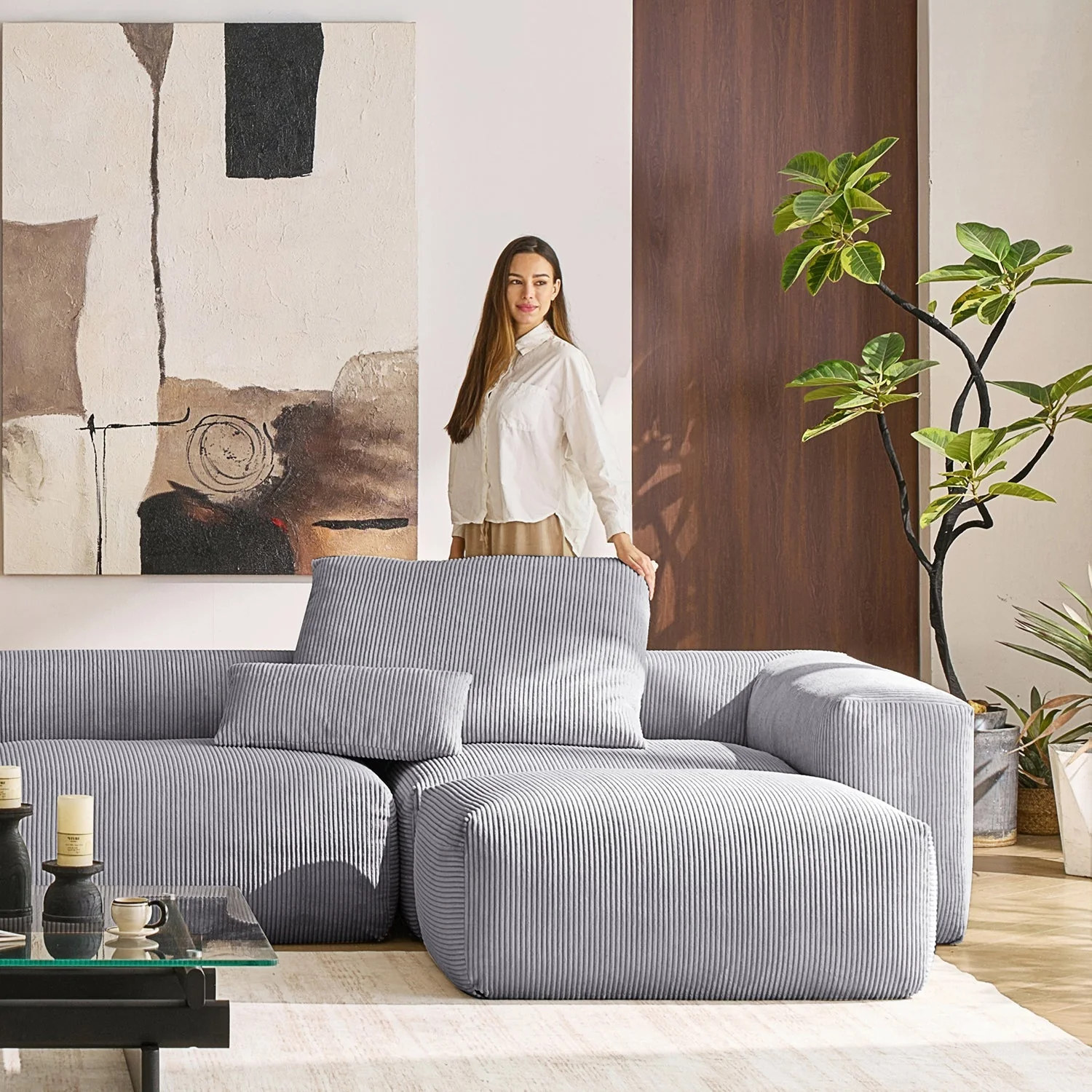 Mellow U Sectional with Ottoman - Image 74