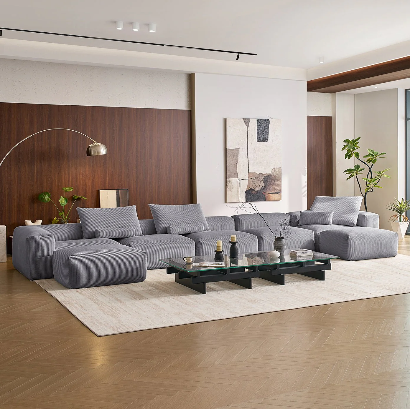 Mellow U Sectional with Ottoman - Image 78